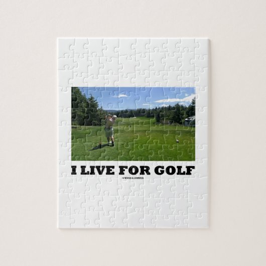 Ich lebe für Golf (Golfspieler auf Golfplatz) Puzzle (Vertikal)