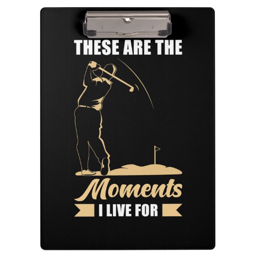 Ich lebe für Golf Klemmbrett (Vorderseite)