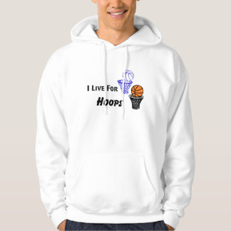 Ich lebe für Hoops Männerhoodie Hoodie