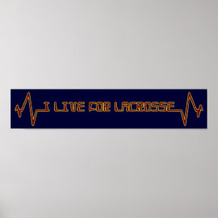 Ich lebe für Lacrosse (rot) Poster