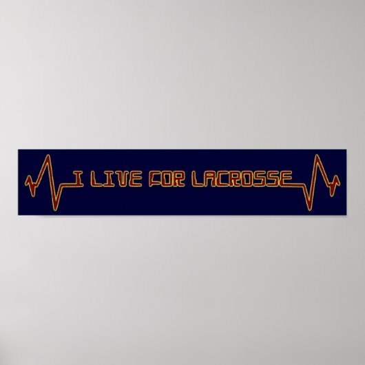 Ich lebe für Lacrosse (rot) Poster (Vorne)