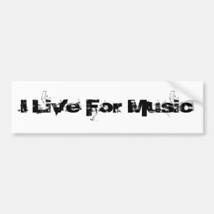 Ich lebe für Musik Autoaufkleber