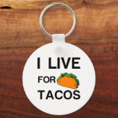 ICH LEBE FÜR TACOS SCHLÜSSELANHÄNGER (Vorderseite)