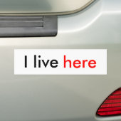 Ich lebe hier Autoaufkleber (Auf Auto)