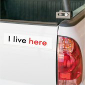 Ich lebe hier Autoaufkleber (Auf Lkw)