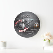 Ich lebe in Bowl Große Wanduhr (Zuhause)
