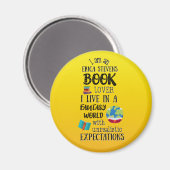 Ich lebe in einer Erica Stevens Fantasy Book World Magnet (Vorderseite/Rückseite)