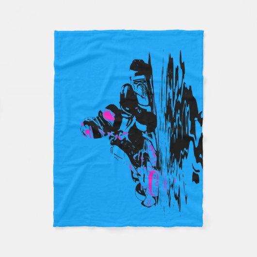 Ich lebe in Kart - Go Kart Racer Fleecedecke (Vorderseite)