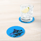 Ich lebe in Kart - Go Kart Racer Runder Pappuntersetzer (Vor Ort)