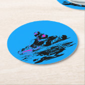 Ich lebe in Kart - Go Kart Racer Runder Pappuntersetzer (Angewinkelt)