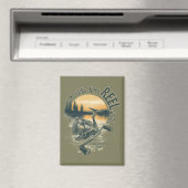 Ich lebe in meiner | Lustiges Fischer-Geschenk | Magnet (In Situ (Geschirrspüler))