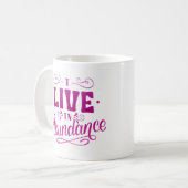 ICH LEBE IN ÜBERLEBEN KAFFEETASSE (Vorderseite Links)