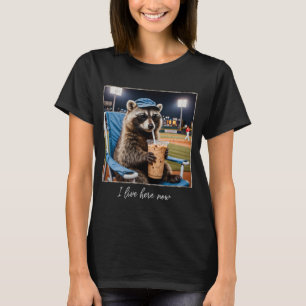 Ich lebe jetzt hier Waschbär T-Shirt