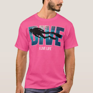 Ich lebe Leben tauchen in die Meereswelt T-Shirt