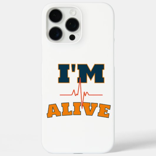 Ich lebe lustiger Spruch-Tasche Case-Mate iPhone Hülle (Rückseite)