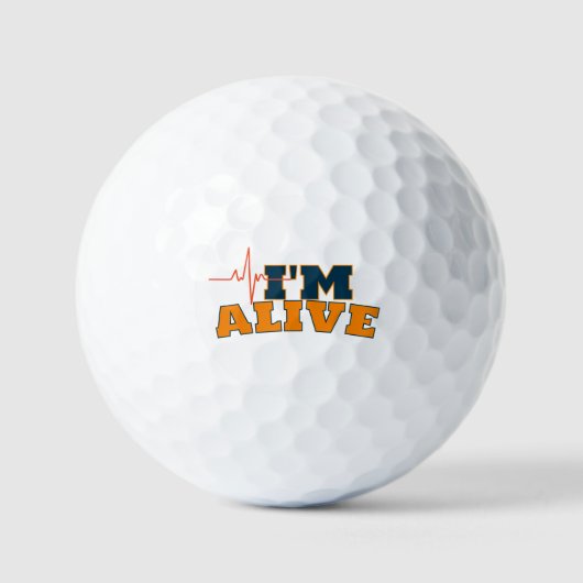 Ich lebe lustiger Spruch-Tasche Golfball (Vorderseite)