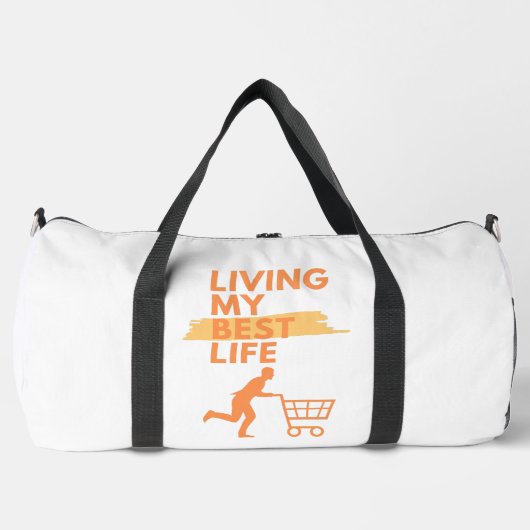 Ich lebe mein bestes Leben im Geschäft Duffle Bag (Vorderseite)