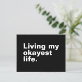 Ich lebe mein ganzes Leben. Postkarte (Stehend Vorderseite)