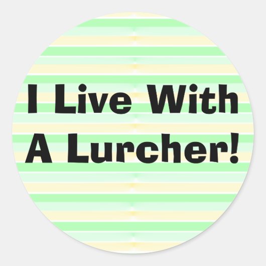 Ich lebe mit einem Krug Runder Aufkleber (Vorderseite)