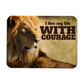 "Ich lebe mit Mut" Motivation Affirmation Flexi Magnet (Horizontal)