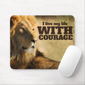 "Ich lebe mit Mut" Motivation Affirmation Mousepad (Mit Mouse)