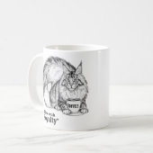 Ich lebe mit Royalty Cat Tasse - Maine Coon Coffee (Vorderseite Links)