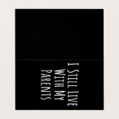 Ich lebe noch bei meinen Eltern Visitenkarten (Außenseite Aufgefaltet)