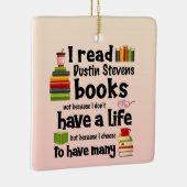 Ich lebe viele Leben, die Bücher von Dustin Steven Keramikornament (Rechts)