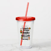 Ich lebe viele lebende TR Kohler Bücher lesen Acryltrinkbecher (Rückseite)