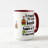 Ich lebe viele lebende TR Kohler Bücher lesen Tasse (VorderseiteRechts)