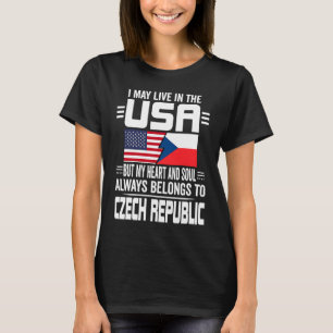 Ich lebe vielleicht in den USA, aber mein Herz geh T-Shirt