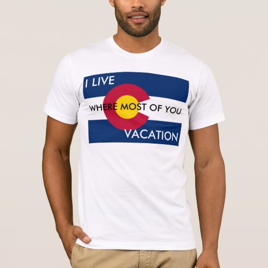 Ich lebe, wo Sie vacation T-Shirt (Vorderseite)