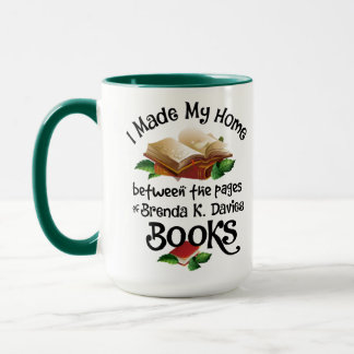 Ich lebe zwischen den Seiten von Brenda K Davies B Tasse