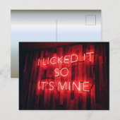 Ich leckte es so an meinem postkarte (Vorne/Hinten)