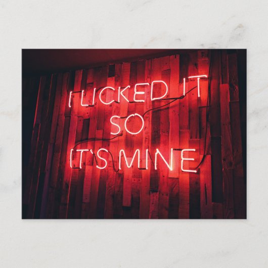 Ich leckte es so an meinem postkarte (Vorderseite)