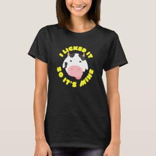 Ich leckte es so wie sein T-Shirt aus meiner Kuh