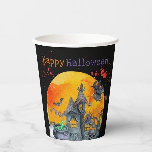 Ich lege dir einen Zauber auf den Halloween-Cup Pappbecher (Vorderseite)