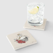 Ich lege dir einen Zauber - Liebe-Tränke mit Schäd Steinuntersetzer (Seitenansicht)