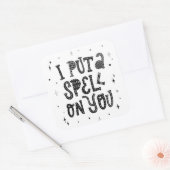 Ich lege dir einen Zauber Quadratischer Aufkleber (Umschlag)