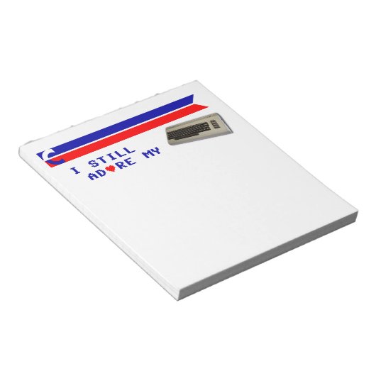 Ich lege mein 64 Notepad noch an Notizblock (angewinkelt)