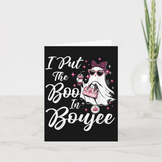 Ich legte den Boo in Boujee Ghost Funny Nk Leopard Karte (Vorderseite)