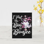 Ich legte den Boo in Boujee Ghost Funny Nk Leopard Karte (Gelbe Blume)