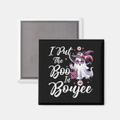Ich legte den Boo in Boujee Ghost Funny Nk Leopard Magnet (Vorderseite/Rückseite)