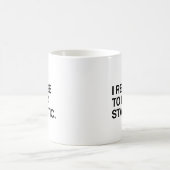 ICH LEHNE AB, EINE STATISTIK ZU SEIN KAFFEETASSE (Mittel)