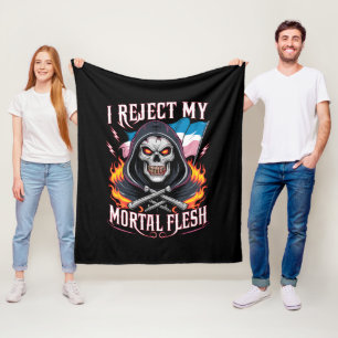 Ich lehne mein sterbliches Fleisch Trans Transgend Fleecedecke