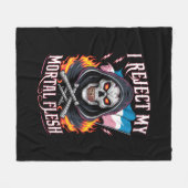 Ich lehne meinen sterblichen Fleisch Trans LGBTQ a Fleecedecke (Vorderseite (Horizontal))