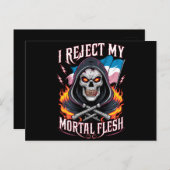 Ich lehne meinen sterblichen Fleisch Trans LGBTQ a Postkarte (Vorne/Hinten)