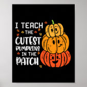 Ich lehre Coolen Pumpkin Patch Halloween Kostüm Fe Poster (Vorne)