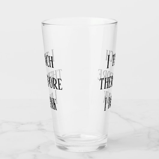 Ich lehre daher trinke ich Funny Teacher Geschenk Glas (Links)