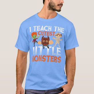 Ich lehre das Niedlichste Halloween-Monster-Lehren T-Shirt